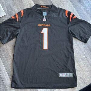 NFL Men's Black and Orange Bengals Jersey